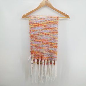 Anthropologie raw hem super soft fringed scarf NWT